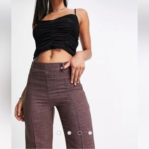 ASOS Design loose slim fit brown pants in size 8.